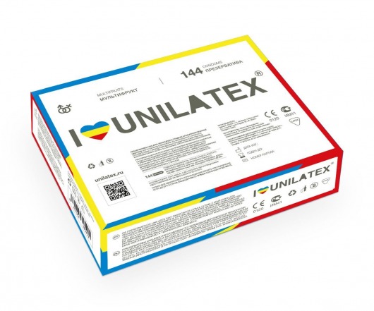 Разноцветные ароматизированные презервативы Unilatex Multifruits - 144 шт. - Unilatex - купить с доставкой в Грозном