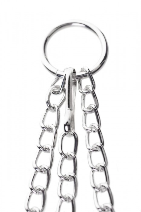 Черно-серебристые зажимы для сосков с кольцом для пениса TOYFA Metal - ToyFa - купить с доставкой в Грозном