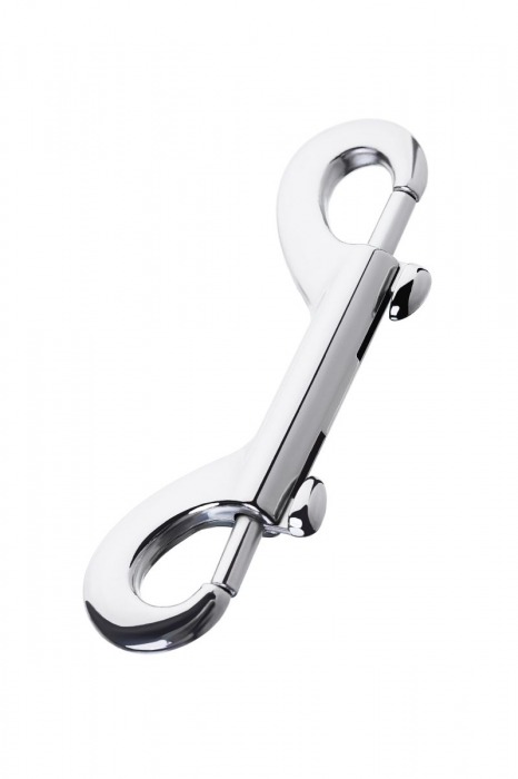 Серебристый двухсторонний карабин TOYFA Metal - ToyFa - купить с доставкой в Грозном