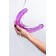 Фиолетовый двухсторонний фаллоимитатор с вибропулей - 35 см. - Toyfa Basic