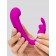 Лиловый вибратор Mini G-Spot Curve Vibe с клиторальным зайчиком - Happy Rabbit