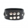 Черный кожаный ошейник с короткими шипами - БДСМ Арсенал - купить с доставкой в Грозном